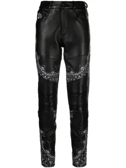 Philipp Plein: Кожаные брюки 