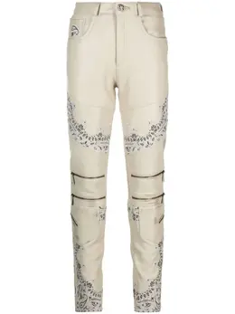 Philipp Plein: Кожаные брюки 