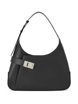Ferragamo: Чёрная сумка  Gancini