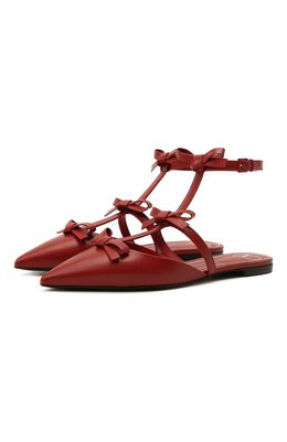 Valentino: Красные балетки  French Bows