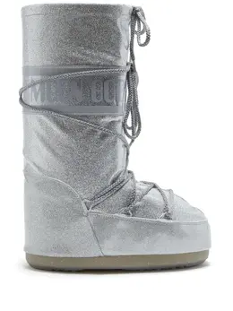 Moon Boot: Серебристые ботинки 