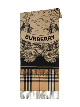 Burberry: Чёрный шарф 