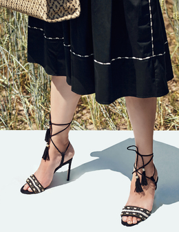 ELISABETTA FRANCHI: Чёрные босоножки 