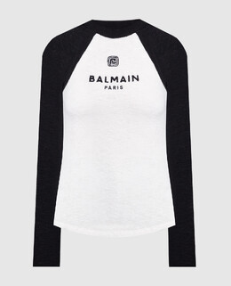 Balmain: Белый свитер 