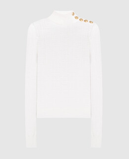Balmain: Белый свитер 