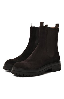 Gianvito Rossi: Коричневые ботинки 