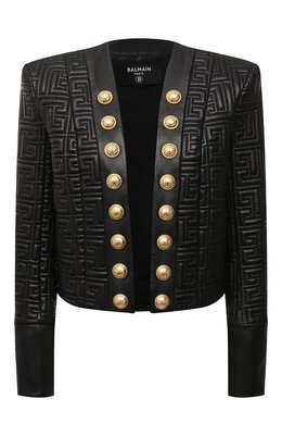 Balmain: Кожаный жакет 
