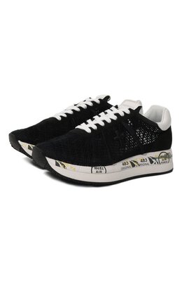 Premiata: Чёрные кроссовки  Conny