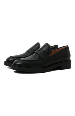 Gianvito Rossi: Чёрные лоферы  Harris