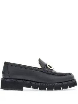 Ferragamo: Чёрные лоферы  Gancini