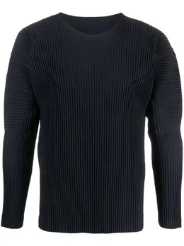 Homme Plissé Issey Miyake: Синий свитшот 