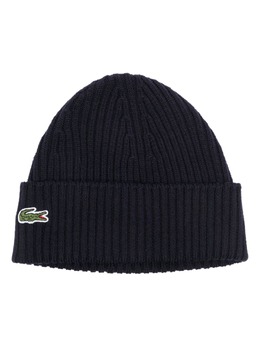 Lacoste: Синяя шапка 