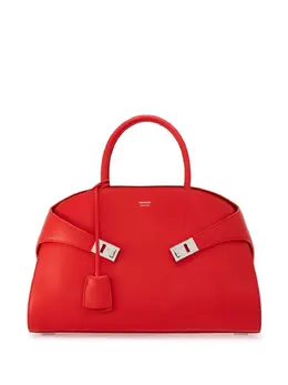 Ferragamo: Красная сумка-шоппер 