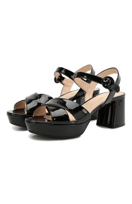Prada: Чёрные босоножки 