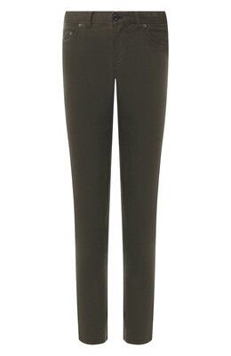 Brioni: Джинсы цвета хаки 