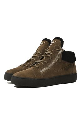 Giuseppe Zanotti Design: Кеды  Kriss Winter цвета хаки