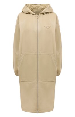 Prada: Кожаный плащ 