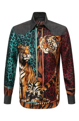 Dolce & Gabbana: Рубашка с воротником 