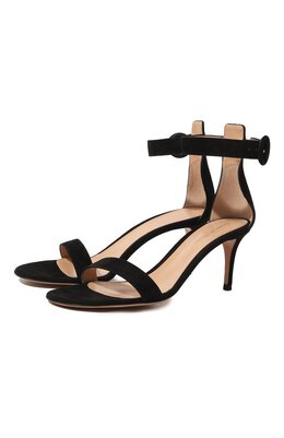 Gianvito Rossi: Чёрные босоножки  Portofino 70
