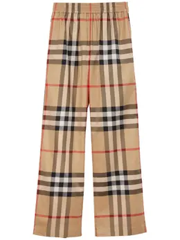Burberry: Расклешённые брюки 