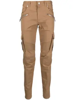 Balmain: Коричневые брюки 