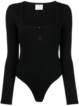Courrèges: Чёрный боди 