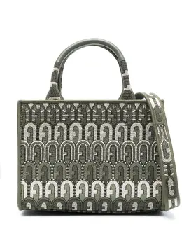 Furla: Сумка-шоппер  Opportunity цвета хаки