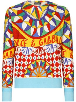Dolce & Gabbana: Свитер с геометрическим принтом 