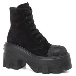 Casadei: Чёрные ботинки 