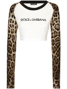 Dolce & Gabbana: Футболка  T с леопардовым принтом