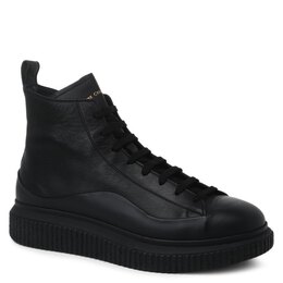 Officine Creative: Чёрные кроссовки 