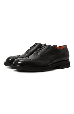 Santoni: Чёрные туфли 