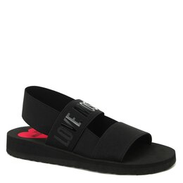 Love Moschino: Чёрные сандалии 