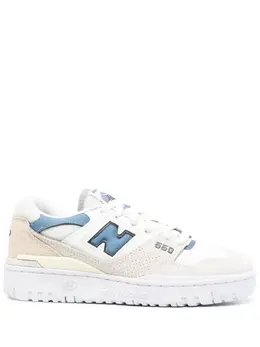New Balance: Белые кроссовки  550