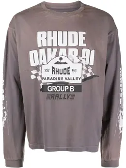 Rhude: Футболка с длинным рукавом 