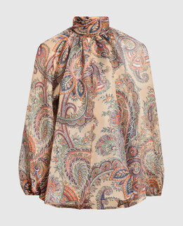 Etro: Бежеві блузки 