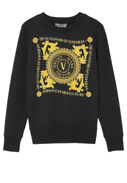 VERSACE JEANS COUTURE: Чёрный свитер 