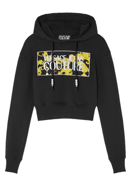 VERSACE JEANS COUTURE: Чёрная толстовка 