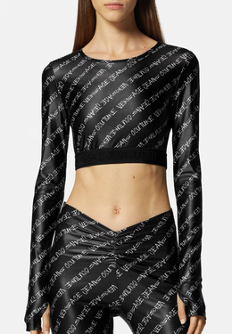 VERSACE JEANS COUTURE: Чёрный топ 