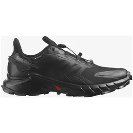 Salomon: Чёрные кроссовки 