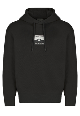 EMPORIO ARMANI: Чёрная толстовка 