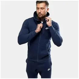 NIKE: Синяя толстовка  Club