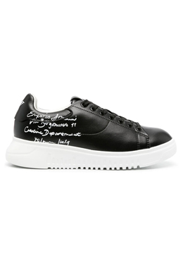 EMPORIO ARMANI: Чёрные кеды 
