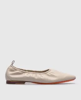 Santoni: Бежевые балетки 