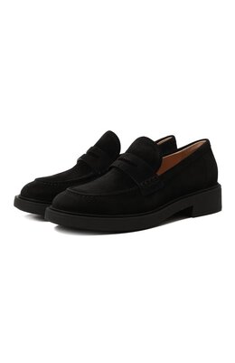 Gianvito Rossi: Чёрные лоферы  Harris