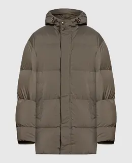 Canali: Пуховик цвета хаки 