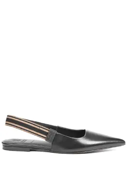 BRUNELLO CUCINELLI: Чёрные балетки 