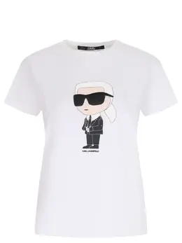 KARL LAGERFELD: Хлопковая футболка  Ikonik