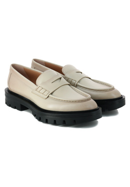 SANTONI: Бежевые лоферы 