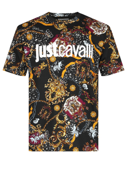 JUST CAVALLI: Чёрная футболка 